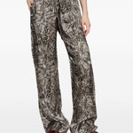 Pantaloni dritti con vita elasticizzata in grigio Golden goose - donna 