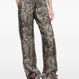 Pantaloni dritti con vita elasticizzata in grigio Golden goose - donna 