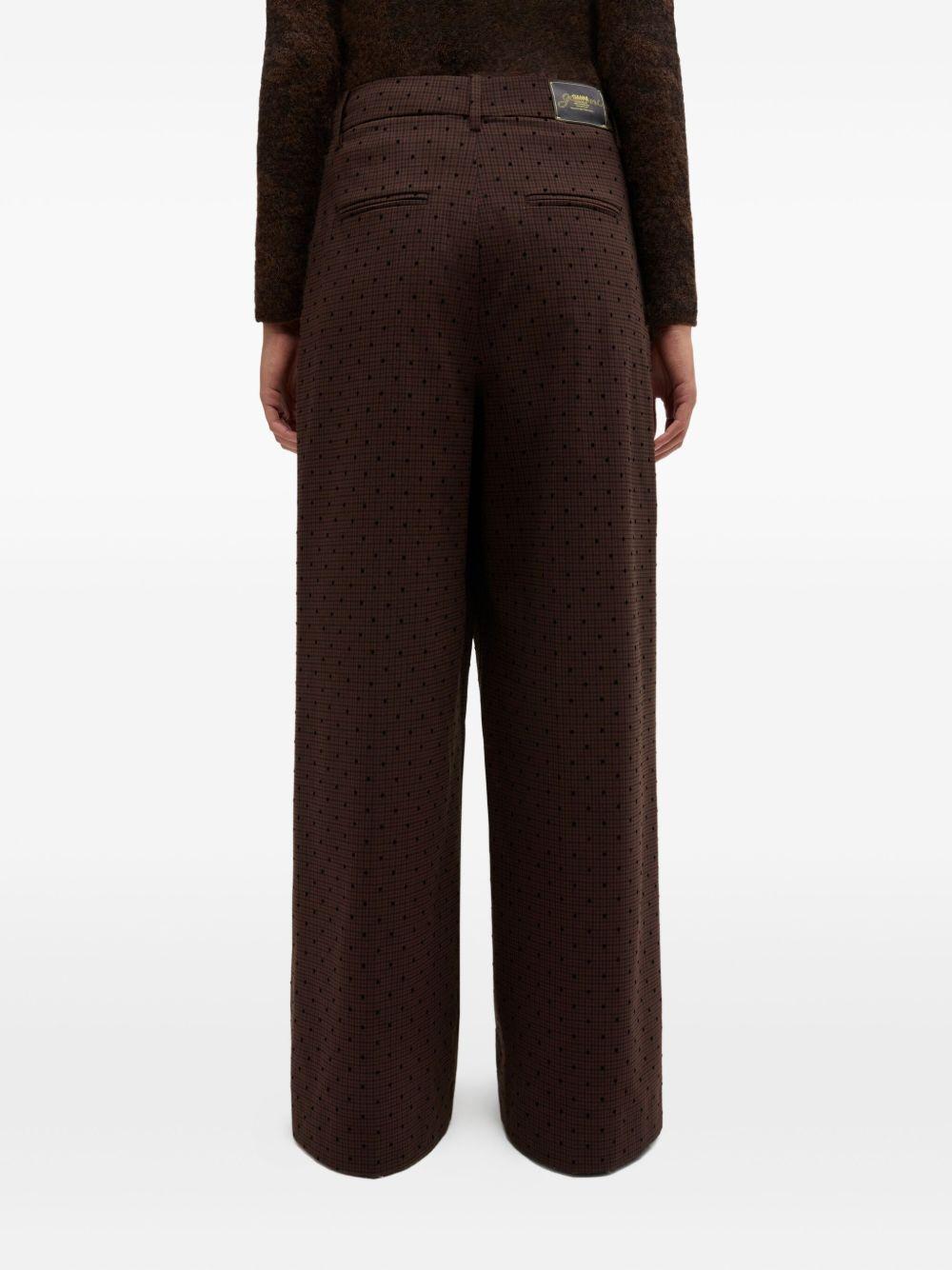 Pantaloni a pois in marrone Ganni - donna 