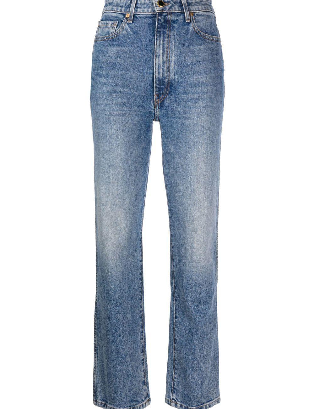 Jeans dritti Abigail in azzurro KHAITE - donna 