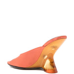 Mules con tacco scolpito in arancione Dries van noten - donna 
