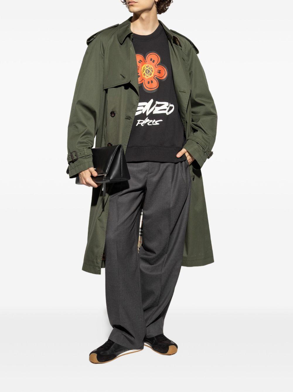 Felpa con stampa floreale Boke in nero Kenzo - uomo 