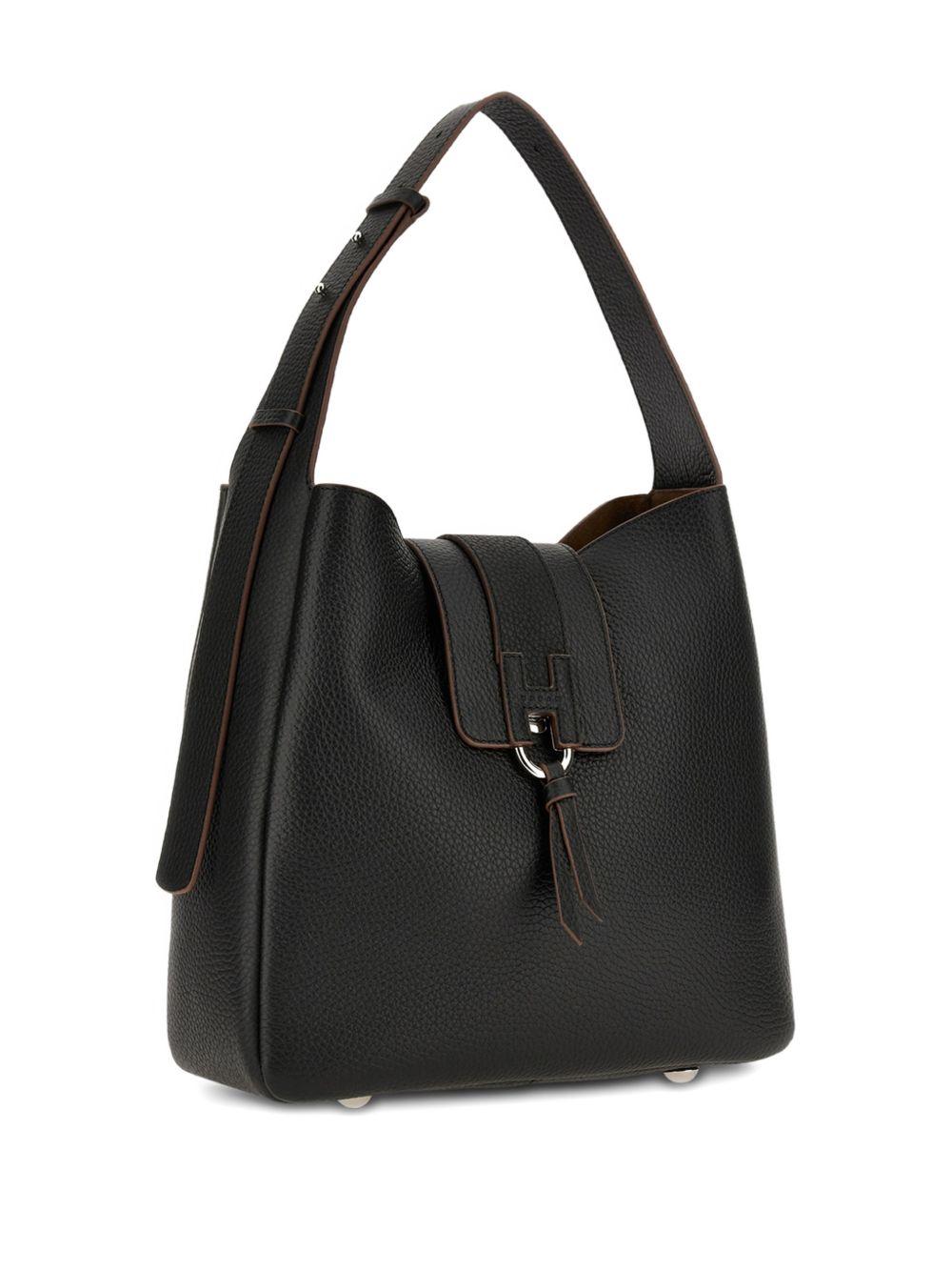 Borsa a spalla con nappa visnu in nero Hogan - donna 