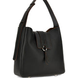 Borsa a spalla con nappa visnu in nero Hogan - donna 