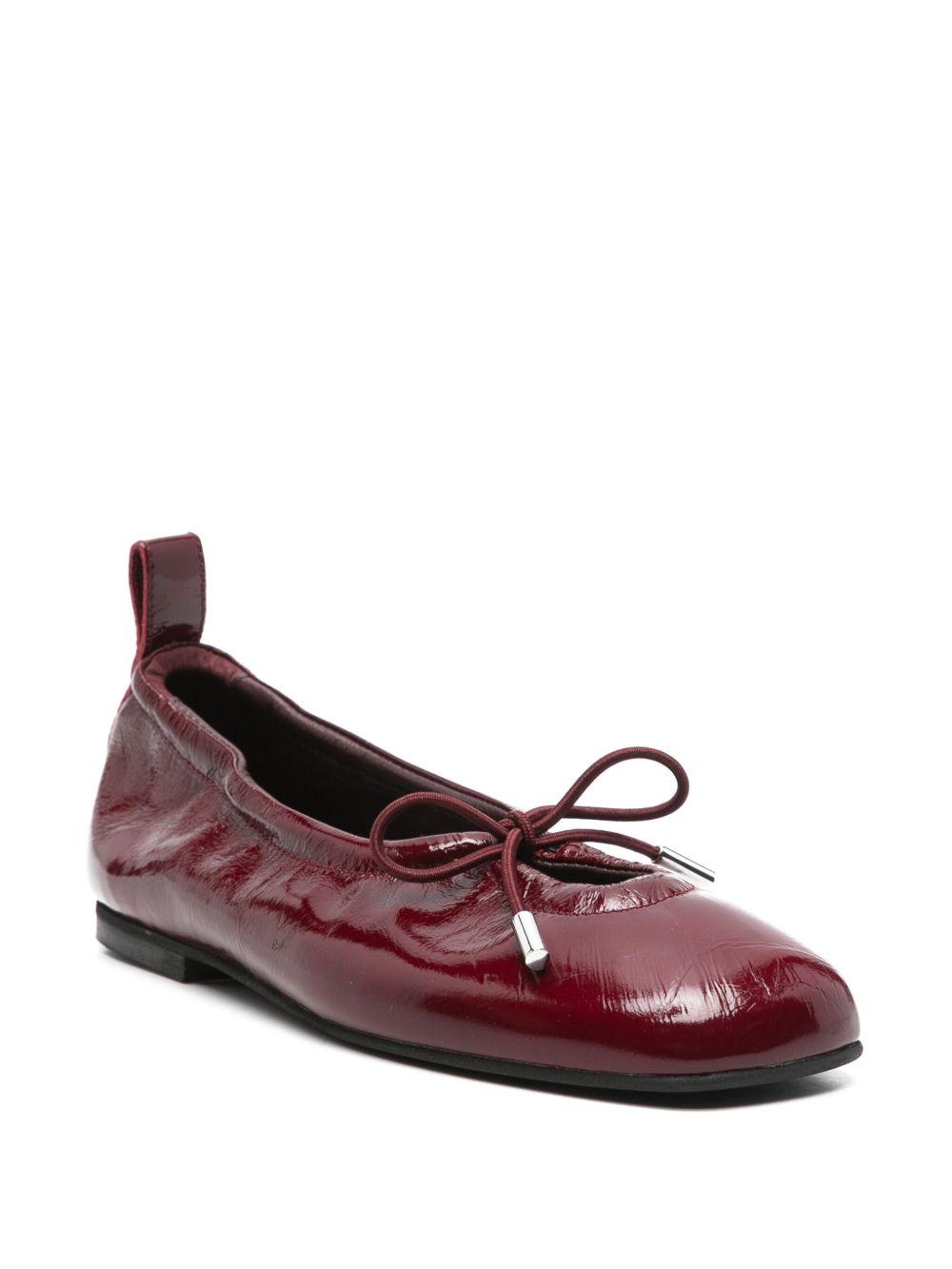 Ballerine Rosalind pelle elasticizzata in bordeaux 