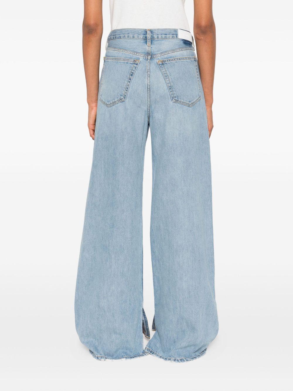 Jeans a gamba ampia con cinque tasche in blu Re/done - donna 