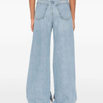 Jeans a gamba ampia con cinque tasche in blu Re/done - donna 