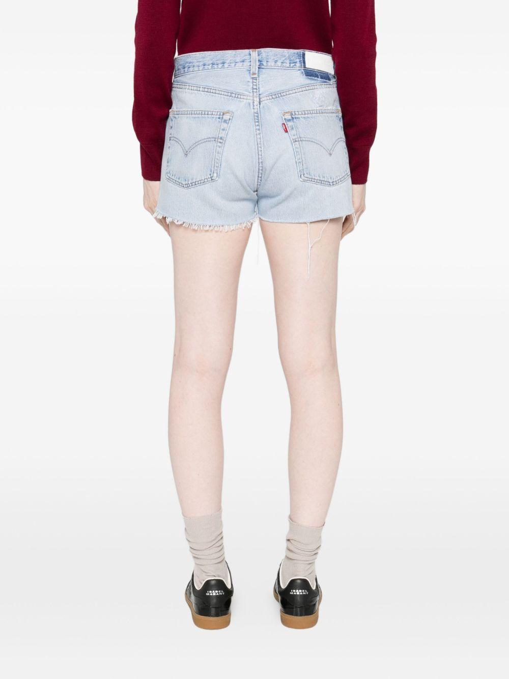 Pantaloncini in denim con bordi sfilacciati in blu Re/done - donna 