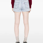 Pantaloncini in denim con bordi sfilacciati in blu Re/done - donna 