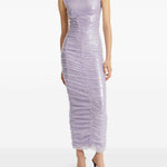 Abito midi con paillettes in viola Rotate - donna 
