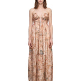 Abito maxi Roselight con stampa floreale 