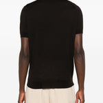 T-shirt in maglia marrone scuro John Smedley - uomo 