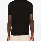 T-shirt in maglia marrone scuro John Smedley - uomo 