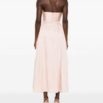 Abito midi con ruches in rosa Roland Mouret - donna 