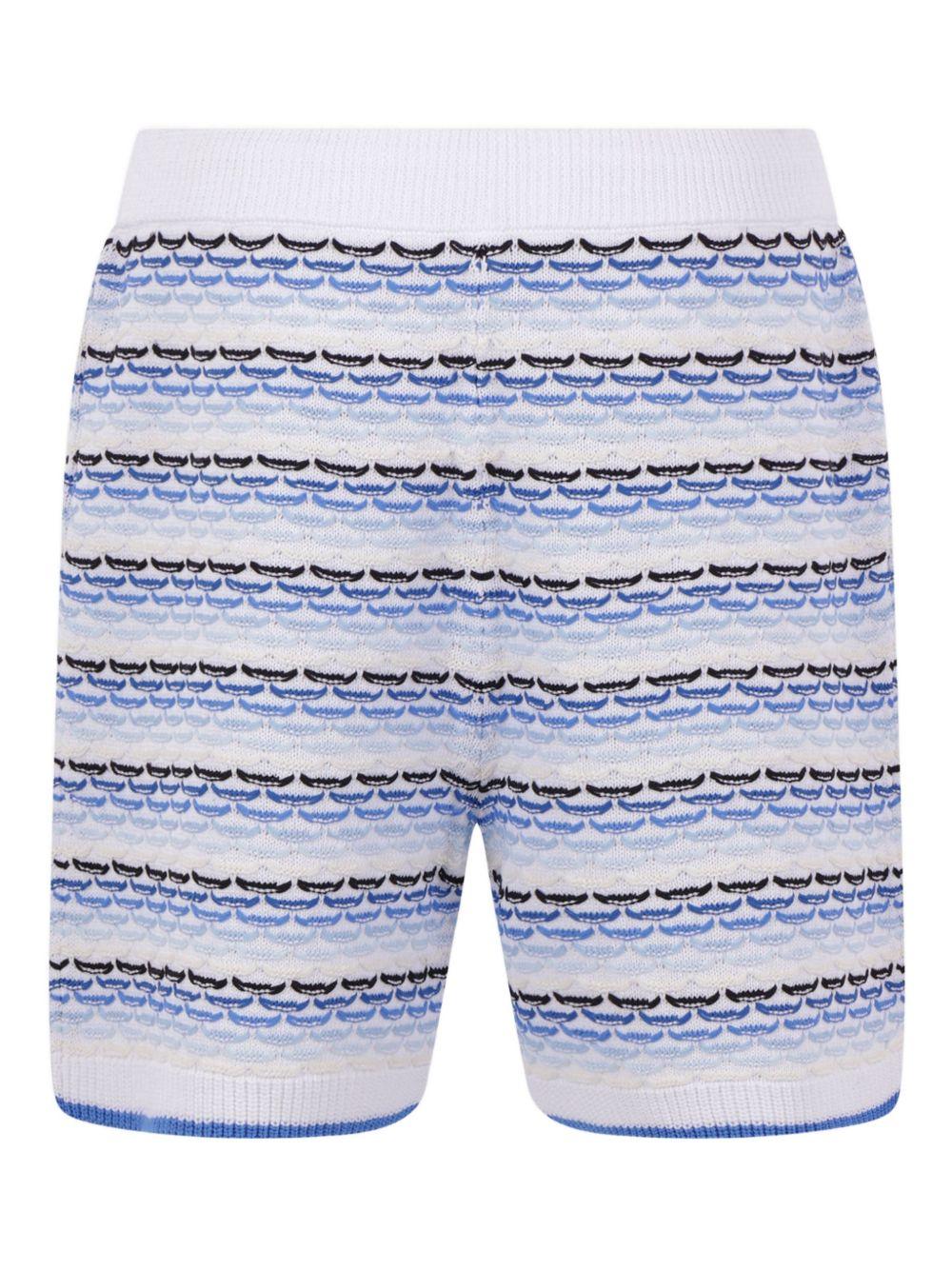 Pantaloncini a righe con logo a rombo in blu Casablanca - uomo 