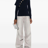 Maglia con dettaglio bottoni in blu navy Rabanne - donna 