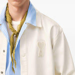 Giacca-camicia ami de coeur in avorio Ami Paris - uomo 