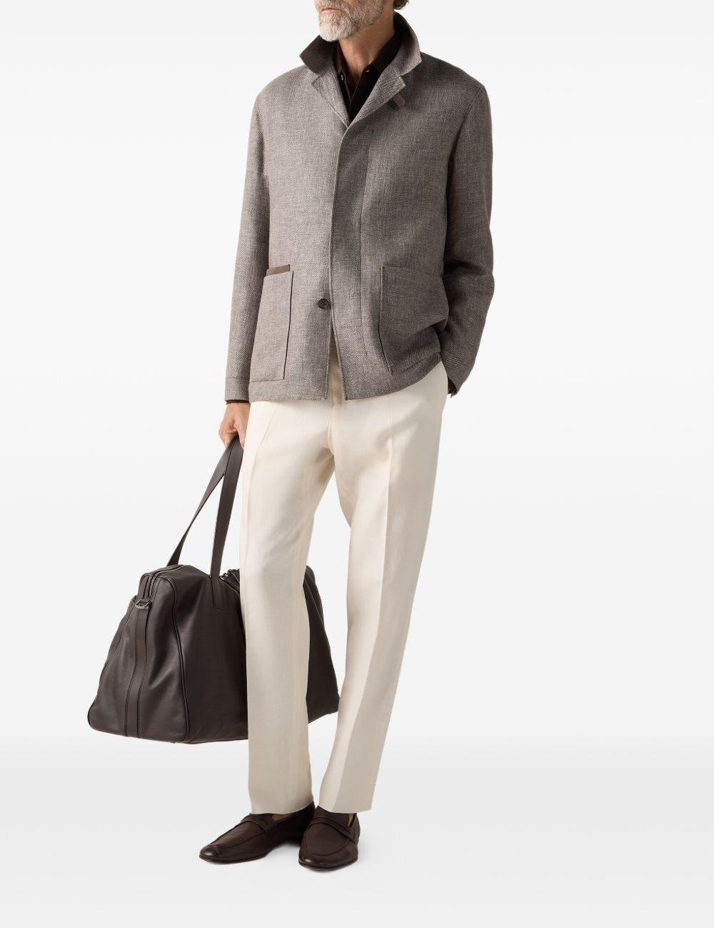 Pantaloni in lino Oasi in bianco Zegna - uomo 
