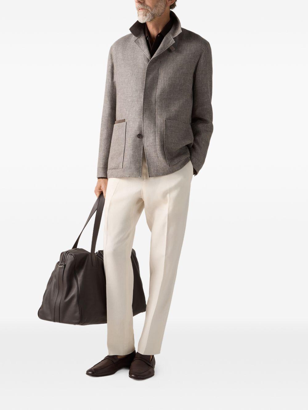 Pantaloni in lino Oasi in bianco Zegna - uomo 