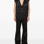 Top con stampa grafica in nero Rick owens - uomo 