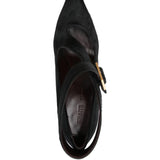 Décolleté con tacco con fibbia in nero Khaite - donna 