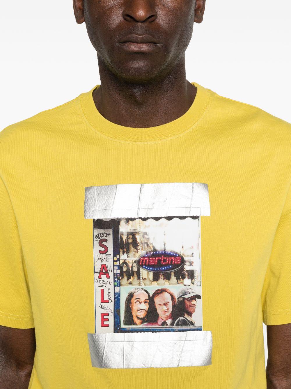 T-shirt con grafica in giallo Martine rose - unisex 