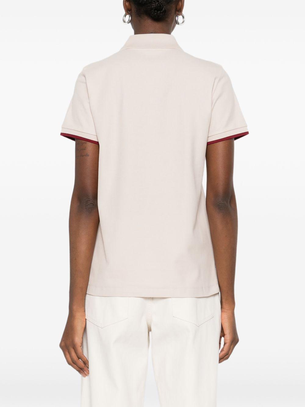 Polo a maniche corte in beige Moncler - donna 