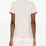 Polo a maniche corte in beige Moncler - donna 