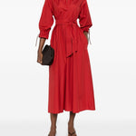 Abito a camicia con pieghe in rosso Max Mara - donna 