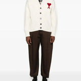 Cardigan Ami de Coeur con ricamo in avorio PARIS - unisex 