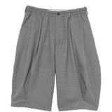 Pantaloncini su misura a pieghe in grigio Khoki - uomo 