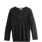 Maglione con scollo a v Henry in nero Yohji yamamoto - uomo 