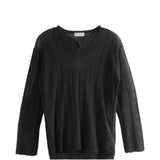Maglione con scollo a v Henry in nero Yohji yamamoto - uomo 