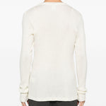 T-shirt a maniche lunghe a coste in beige Ranra - uomo 