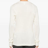 T-shirt a maniche lunghe a coste in beige Ranra - uomo 