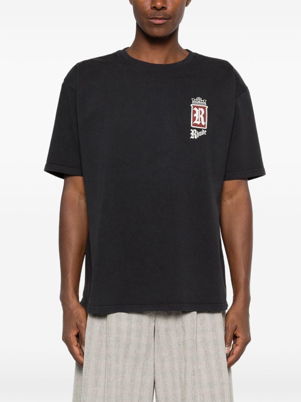 T-shirt con logo in nero Rhude - uomo 
