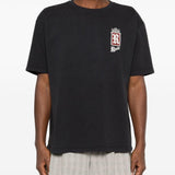 T-shirt con logo in nero Rhude - uomo 
