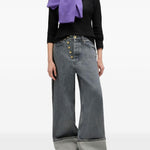 Jeans a gamba larga in grigio Ganni - donna 
