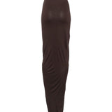 Gonna con ruches poppy in marrone Rick owens lilies - donna 