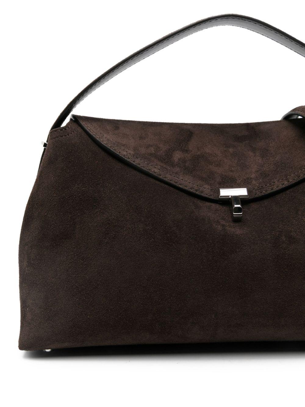 Borsa a mano T-lock in marrone 