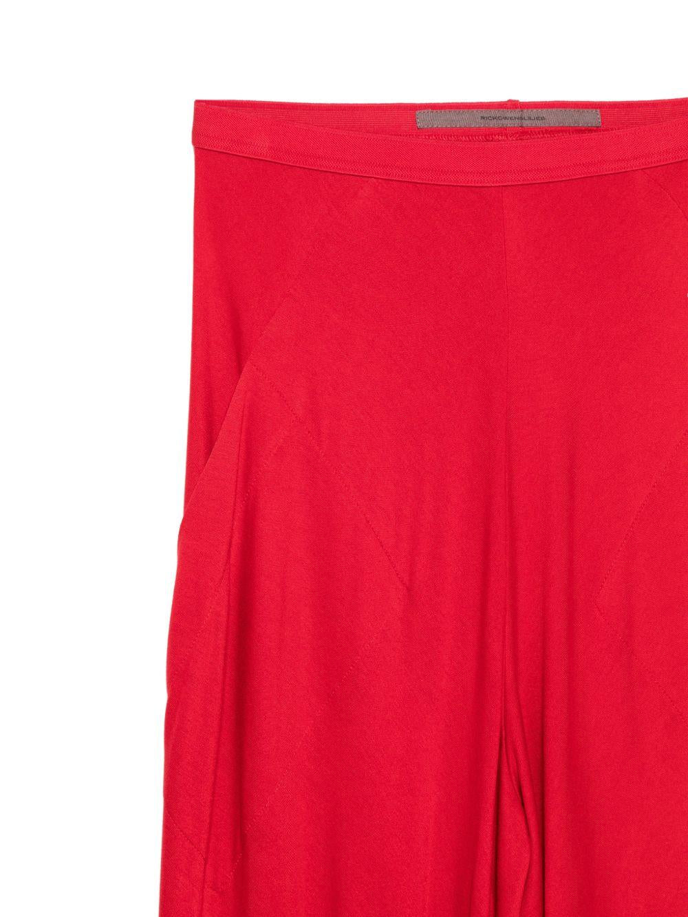 PANTALONI DRITTI BIAS IN ROSSO RICK OWENS LILIES - DONNA 