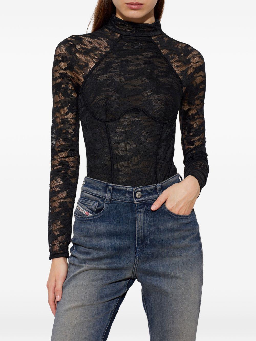 Body in pizzo vivian-utlt in nero Diesel - donna 