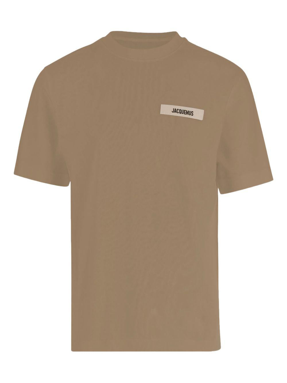 T-shirt con logo in beige Jacquemus - uomo 
