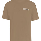 T-shirt con logo in beige Jacquemus - uomo 