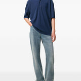 Polo Ami de Coeur con applicazione in blu Ami paris - uomo 