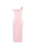 Abito satinato monospalla in rosa Alex perry - donna