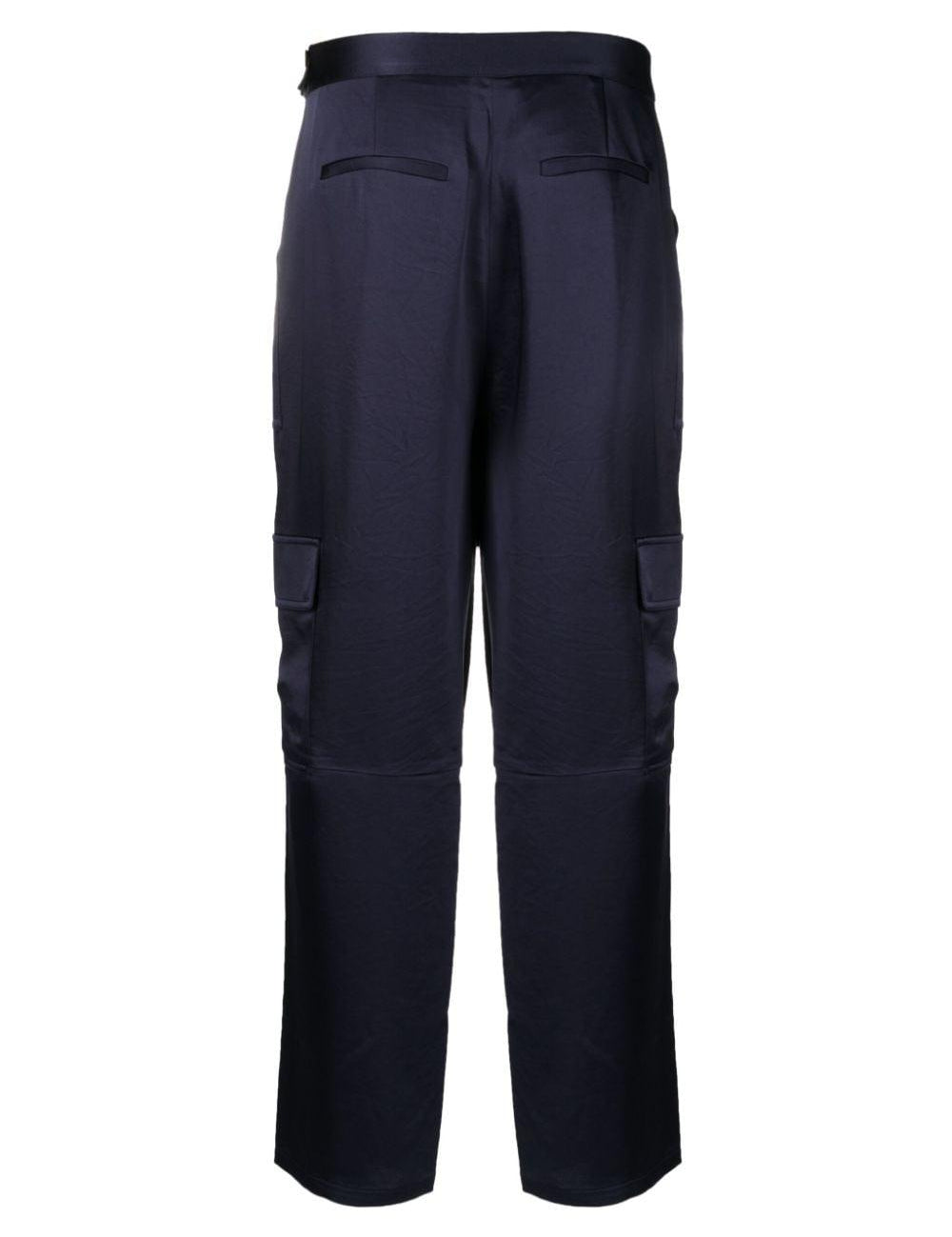 Pantaloni cargo a vita alta in blu - donna 