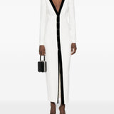 Abito lungo con fiocco in bianco e nero Alessandra Rich - donna 