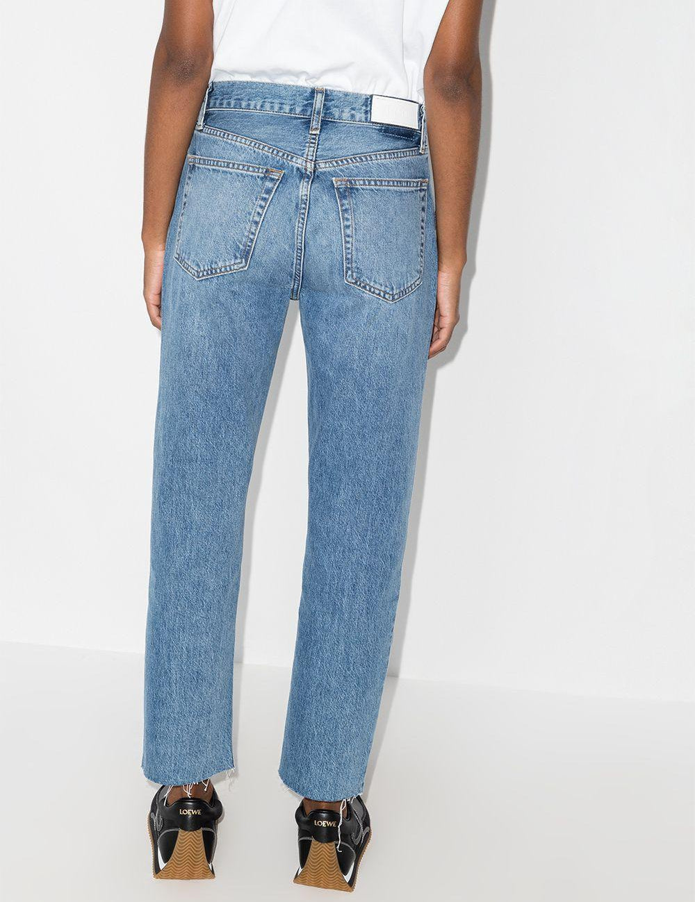 Jeans cropped a tubo di stufa in blu Re/done - donna 