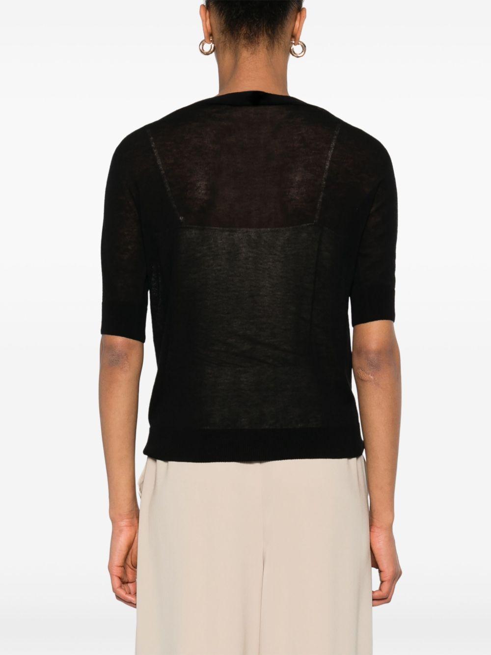 Top semi-trasparente negelia in nero Maxmara - donna 